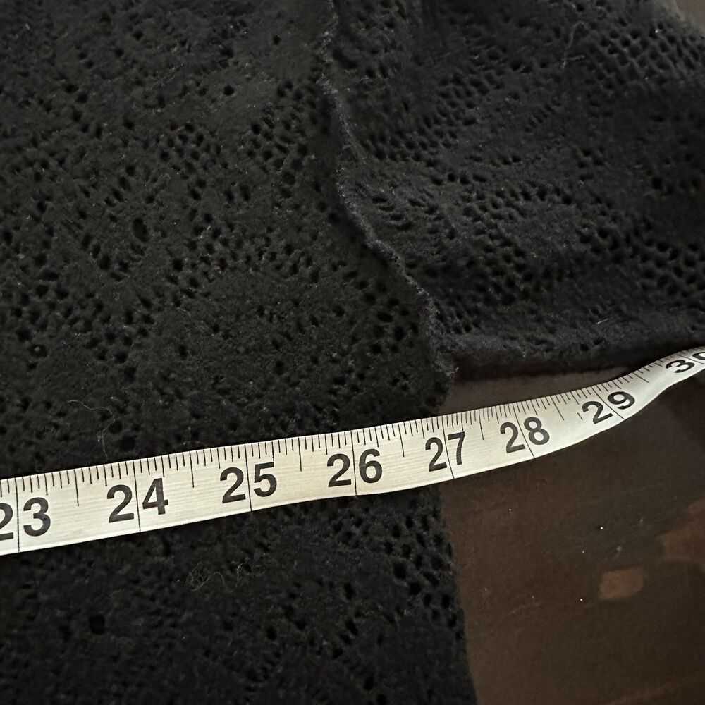 Free People Not Cold In This Black Lace Top M Soft Felted Loose Artsy Bohemian - Picture 6 of 10